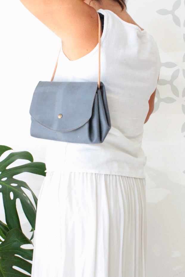 Bag Origami Blu Polvere - immagine 2
