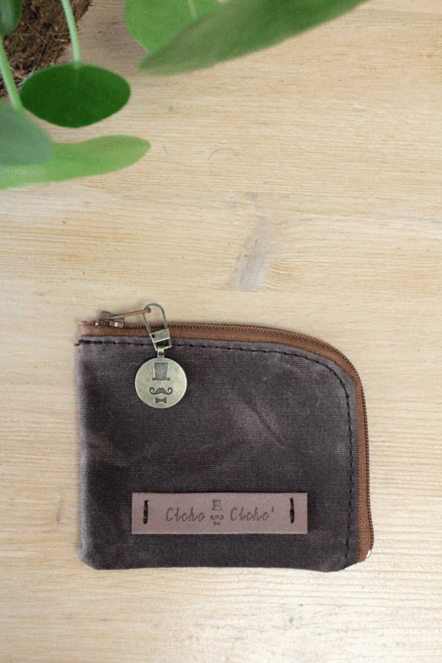 Portafoglio Uomo in Waxed Canvas Marrone - immagine 3