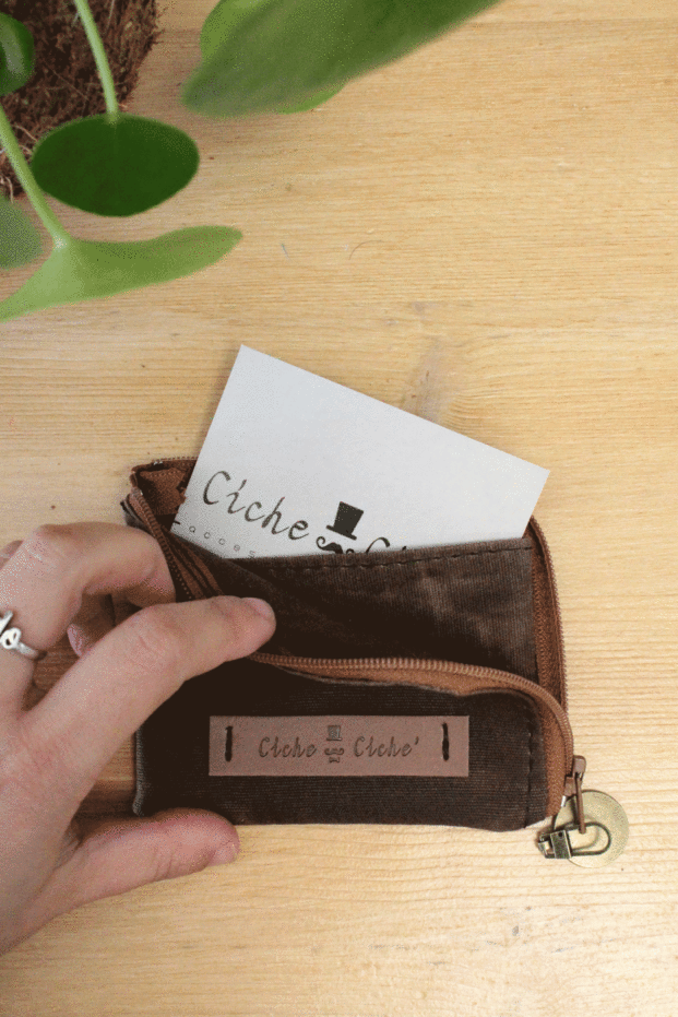 Portafoglio Uomo in Waxed Canvas Marrone - immagine 5
