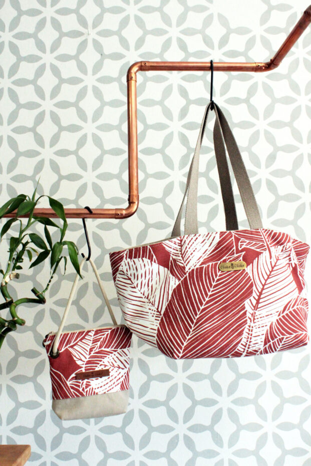 Set Borsa + Pochette Foglie